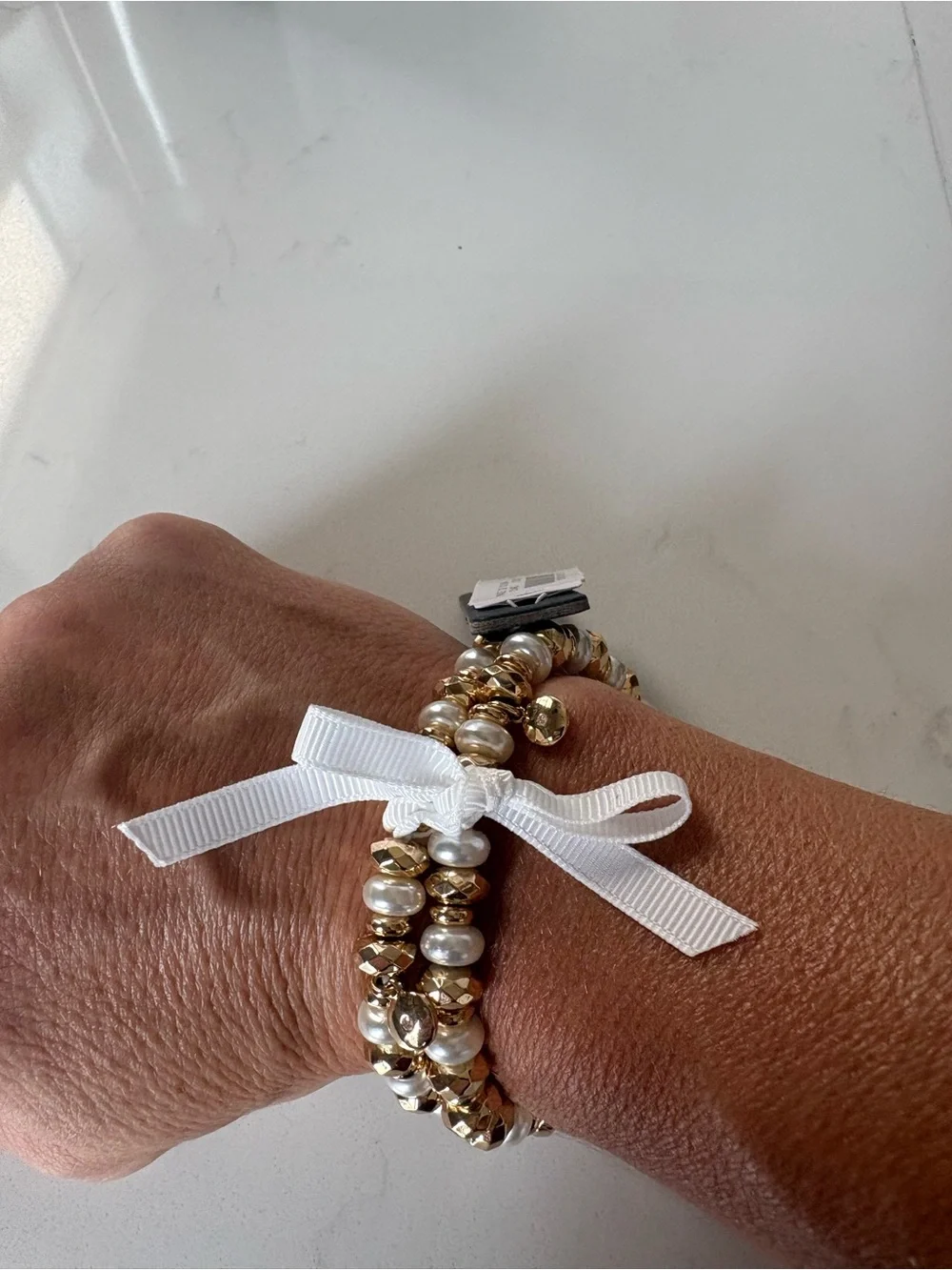 Beaded pearl bracelets set-of-two by J Crew NWT